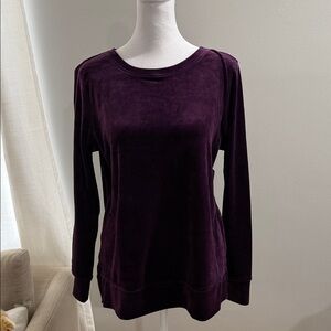 Velvet Crew Neck Sweatshirt